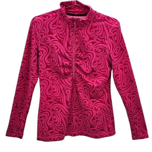 Athleta Womens S Luscious Pink Barbiecore Halfzip Pullover - Picture 1 of 10